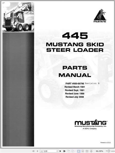 mustang skid steer manuals free|mustang skid steer replacement parts.